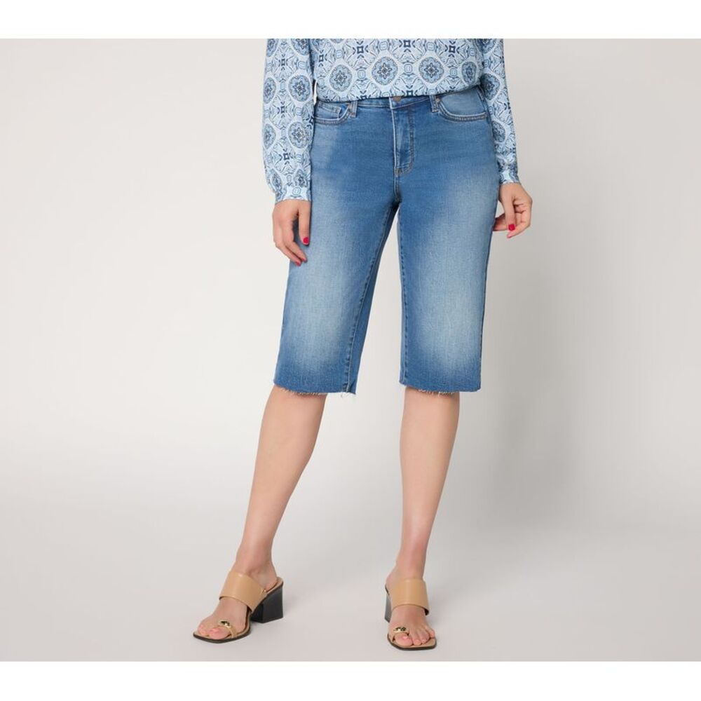 NYDJ Women's Pants Sz 16 Make Your Selection: Kristie 80s Bermuda Blue